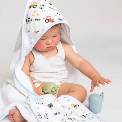 منشفة بغطاء رأس - باقة زهور