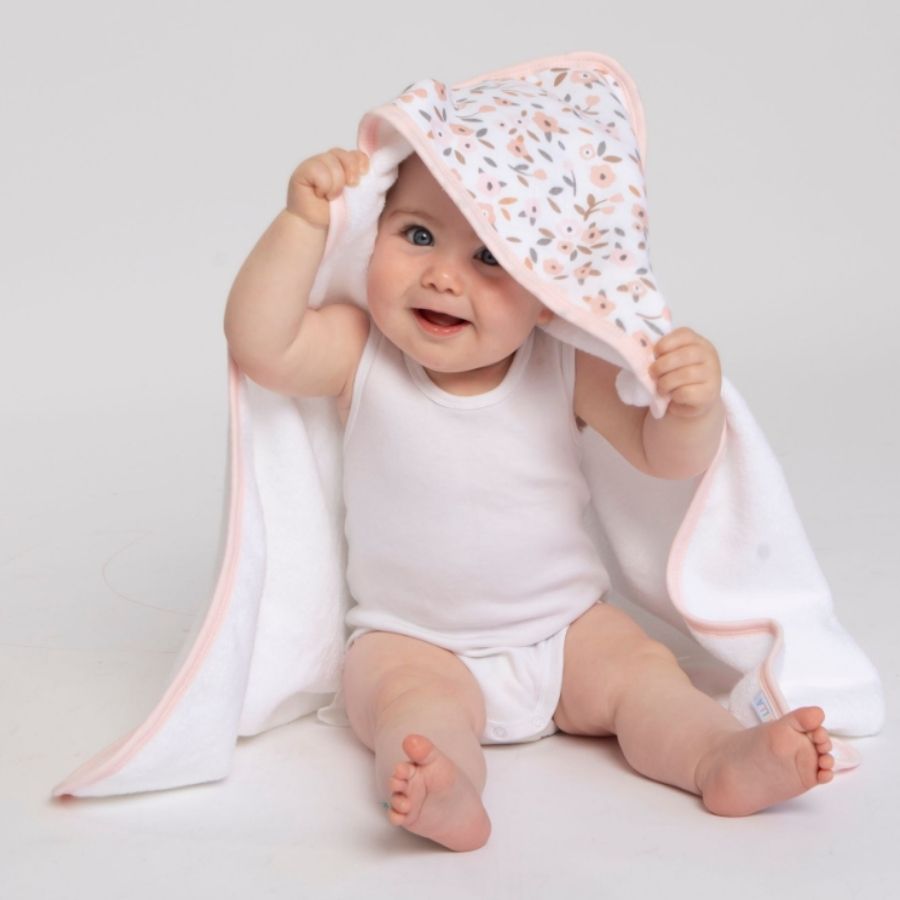 منشفة بغطاء رأس - باقة زهور