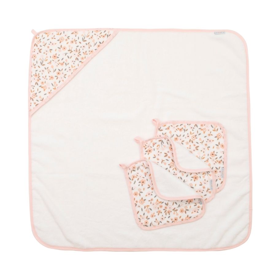 منشفة بغطاء رأس - باقة زهور