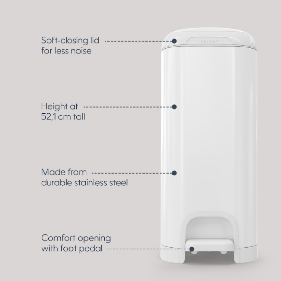 Select Odor Lock Stainless Steel Diaper Pail