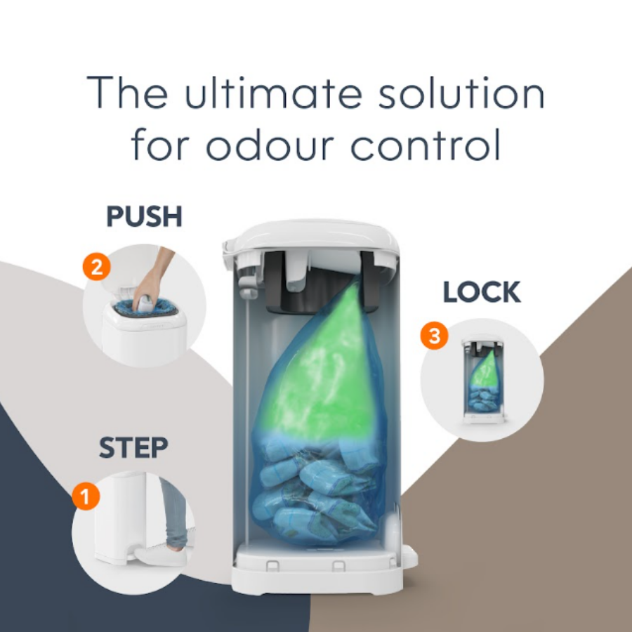 Select Odor Lock Stainless Steel Diaper Pail