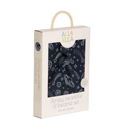 Jersey Swaddle & Beanie Set