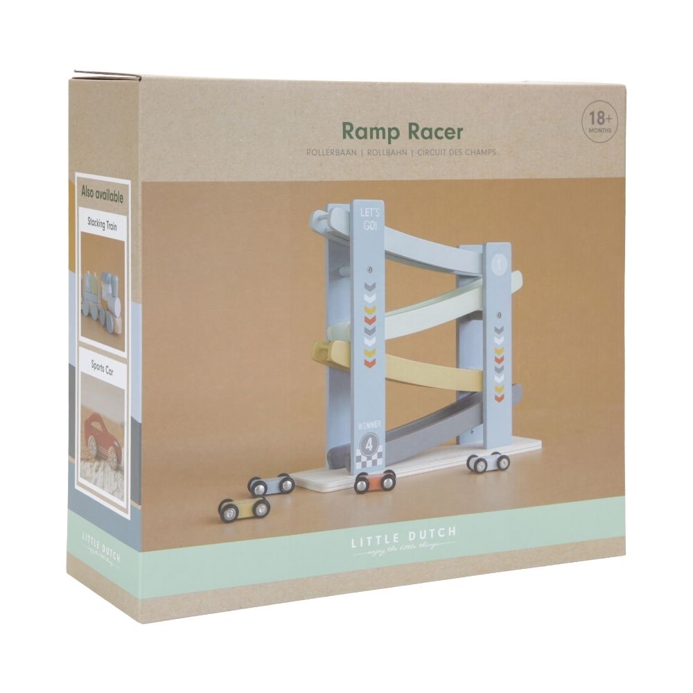 Perfect Package - Wooden Ramp Racer Cars Blue