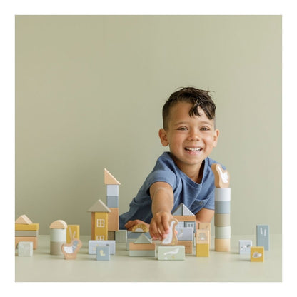 Wooden Building Blocks Blue 