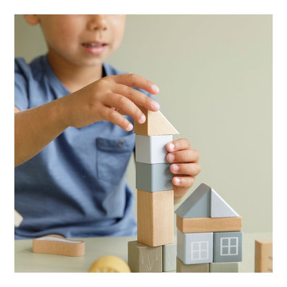 Wooden Building Blocks Blue 