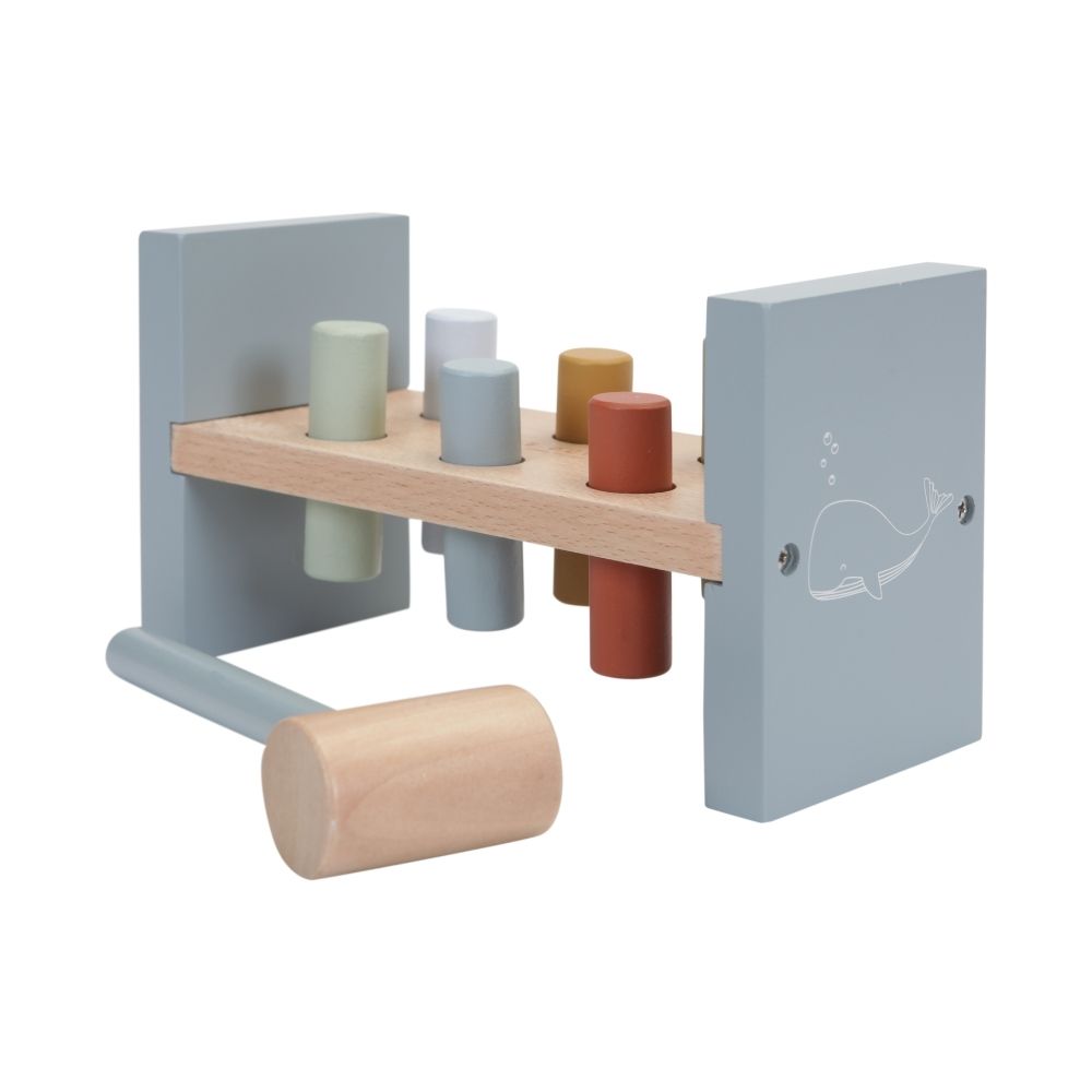 Buy Online Little Dutch Wooden Pounding Bench In Ocean - UAE