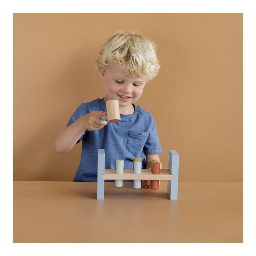 Buy Online Little Dutch Wooden Pounding Bench In Ocean - Sweet Pea