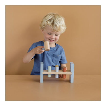 Buy Online Little Dutch Wooden Pounding Bench In Ocean - Sweet Pea