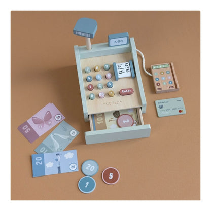 Wooden Toy Cash Register with Scanner