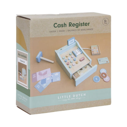 Wooden Toy Cash Register with Scanner