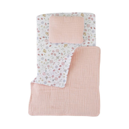 Wooden Doll Pram with Blanket Set