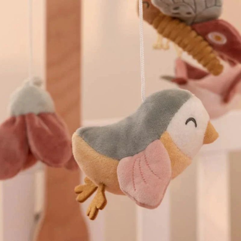 Wooden Music Mobile - Flowers & Butterflies