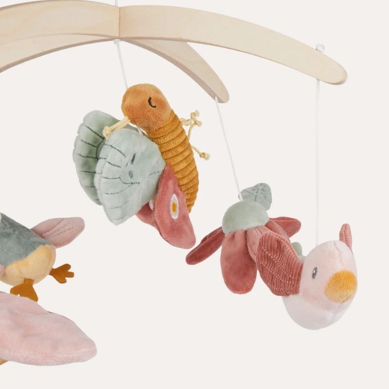 Wooden Music Mobile - Flowers & Butterflies