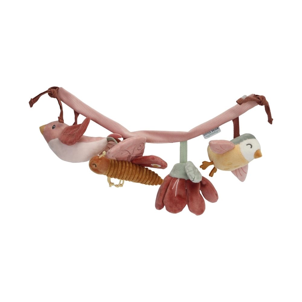 Keeps Baby Entertained - Stroller Toy Chain Flowers & Butterflies