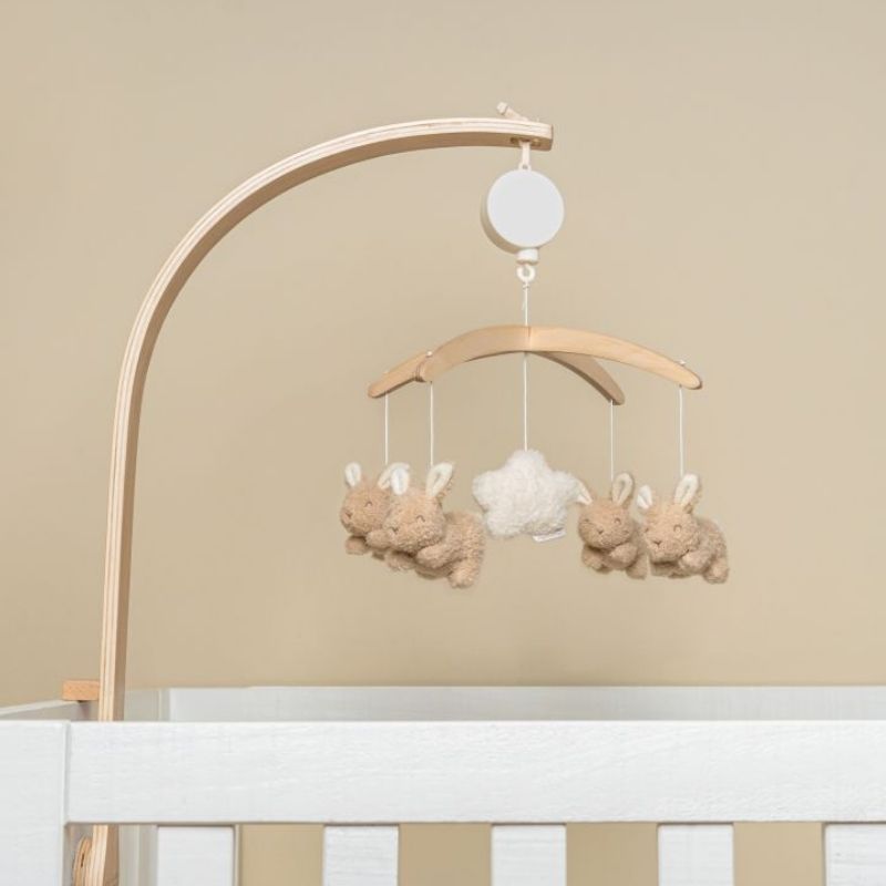 Wooden Music Mobile - Baby Bunny