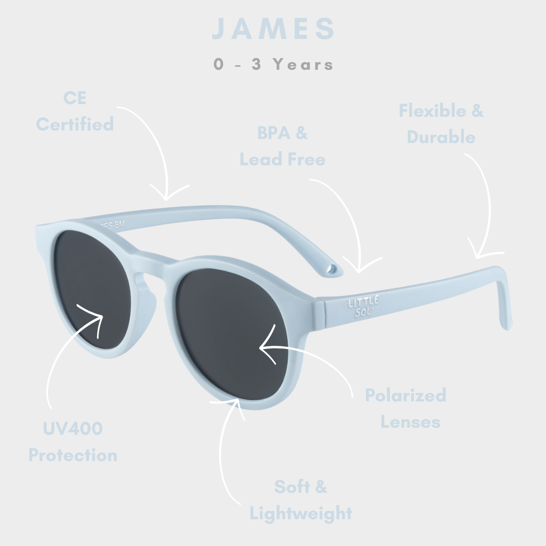 James - Baby Sunglasses (0-3 years) | Infant & Toddler UV Protection Soft Flexible Frames