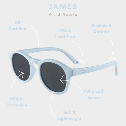 James - Baby Sunglasses (0-3 years) | Infant & Toddler UV Protection Soft Flexible Frames