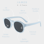 James - Blue Mist Baby Sunglasses