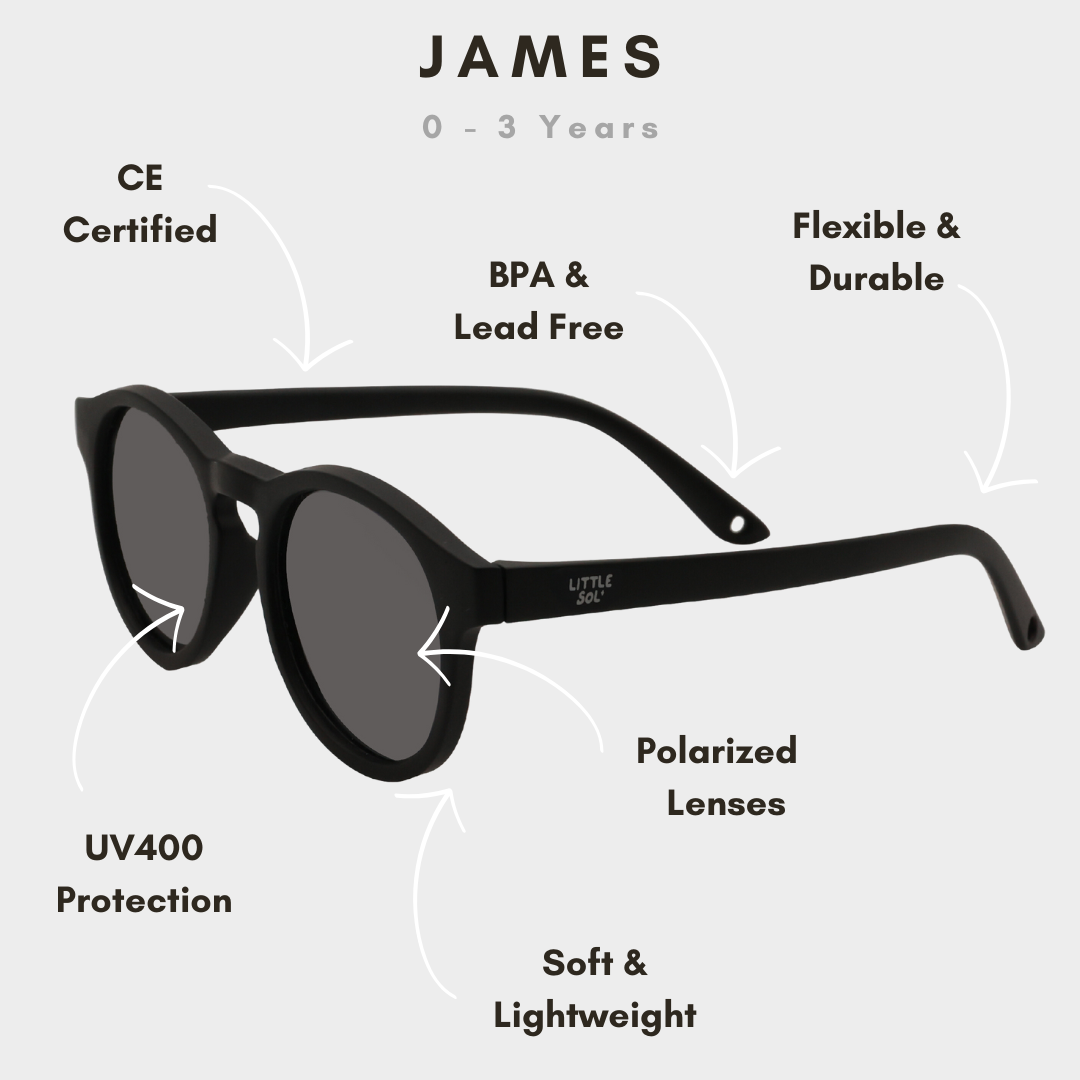 James - Baby Sunglasses (0-3 years) | Infant & Toddler UV Protection Soft Flexible Frames