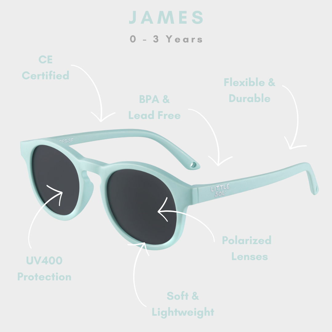 James - Baby Sunglasses (0-3 years) | Infant & Toddler UV Protection Soft Flexible Frames