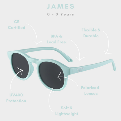 James - Baby Sunglasses (0-3 years) | Infant & Toddler UV Protection Soft Flexible Frames