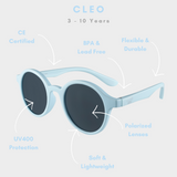 LITTLE SOL+ | Cleo - Baby Blue Kids Sunglasses | 3-10 Year Kids | Order Online