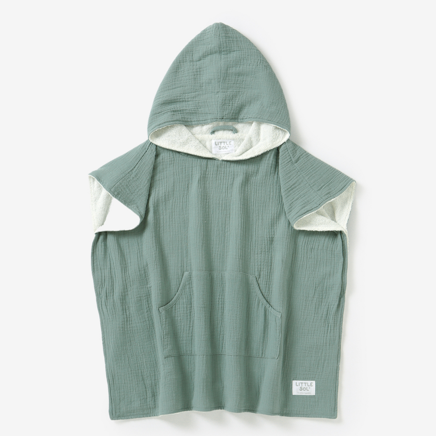 LITTLE SOL+ | Hooded Beach Towel - Ocean Green | Age 2-6