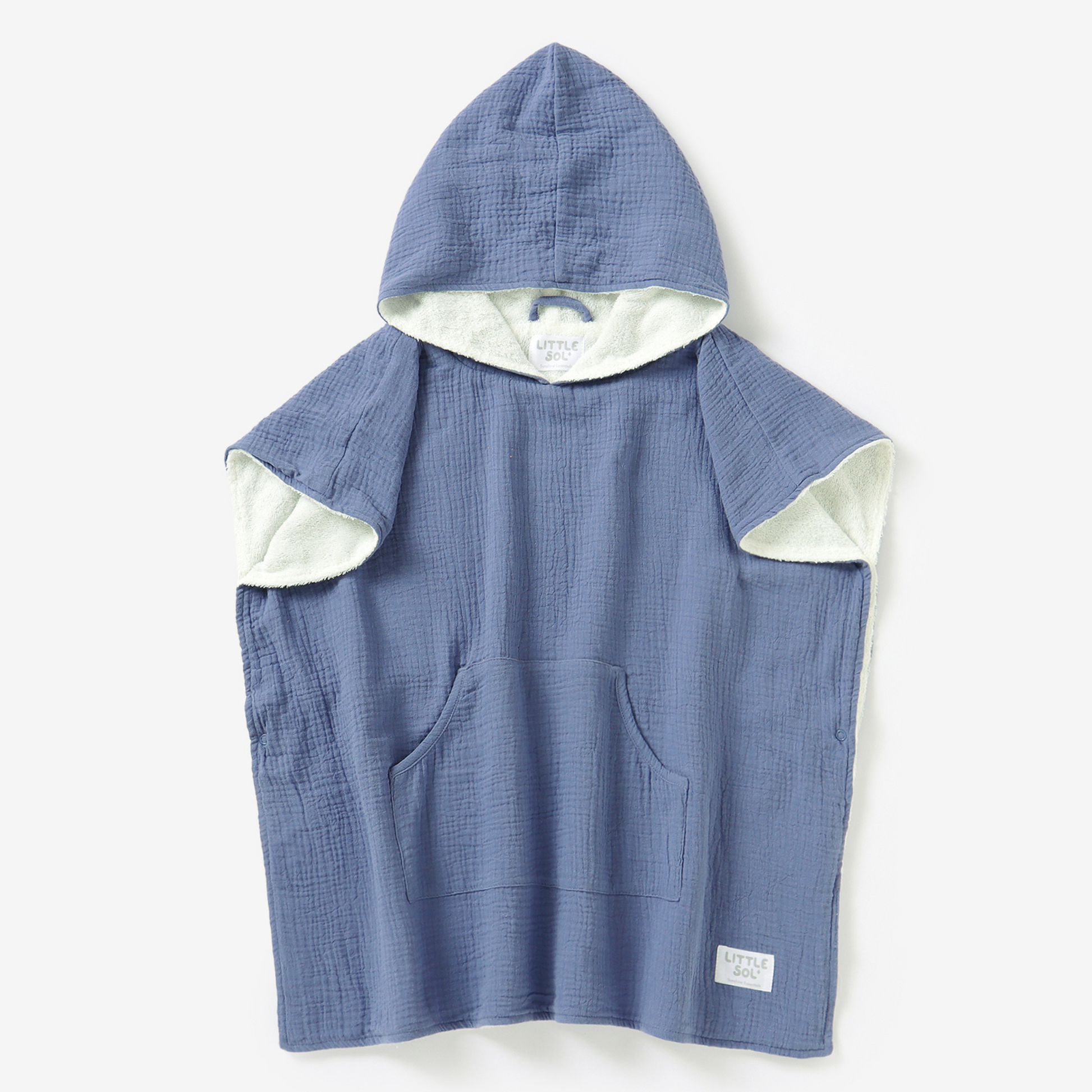 LITTLE SOL+ | Hooded Beach Towel - Sea Blue | Age 2-6