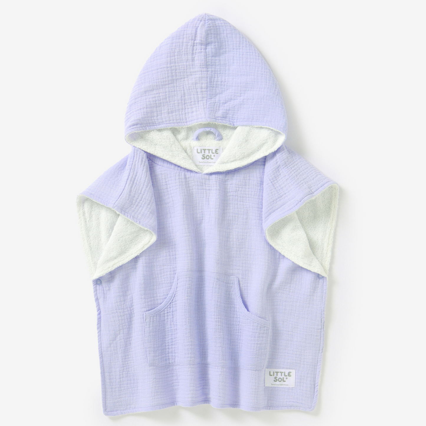 LITTLE SOL+ | Hooded Beach Towel - Periwinkle | Age 0-2