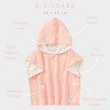 Hooded Beach Towel - Soft Pink (0 - 2 Years)