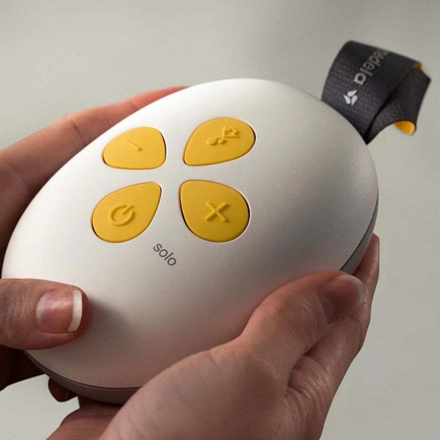 Solo Single Electric Breast Pump Clear Yellow Grey