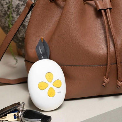 Solo Single Electric Breast Pump Clear Yellow Grey