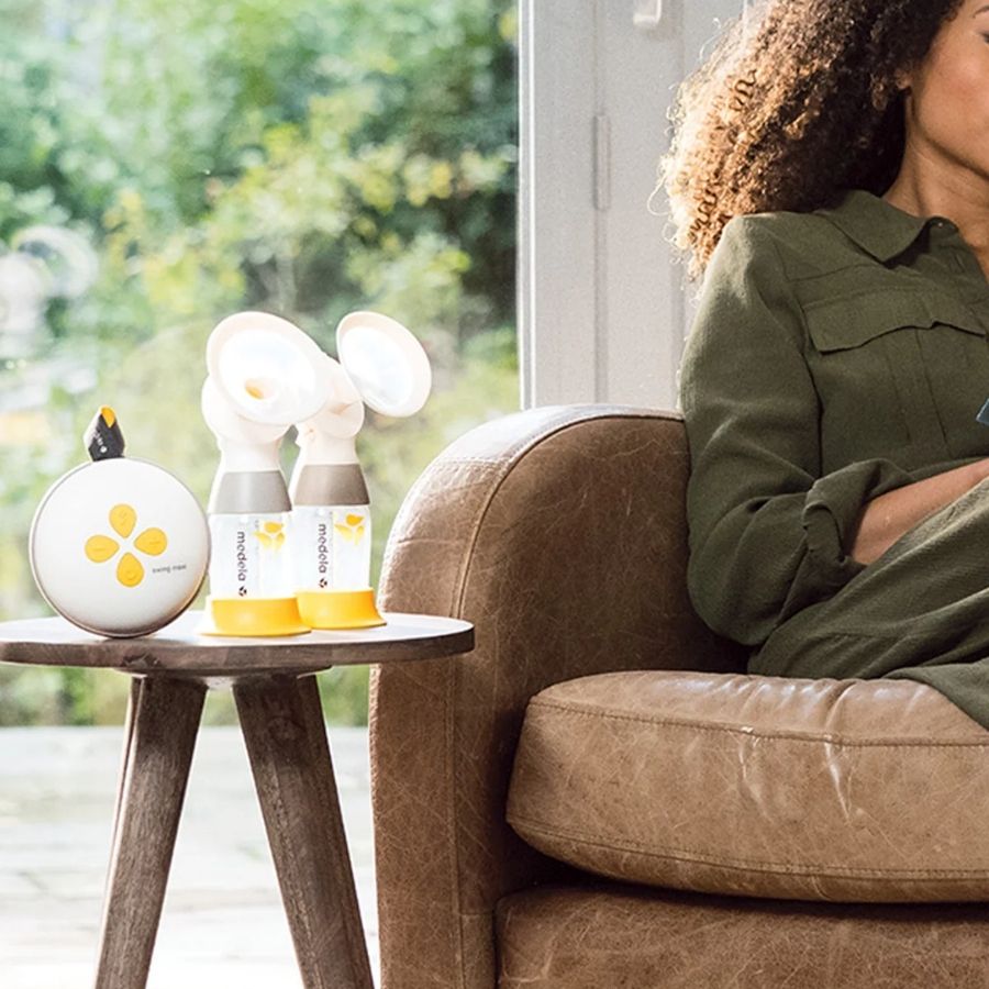 Swing Maxi Double Electric Breast Pump Clear Yellow Grey