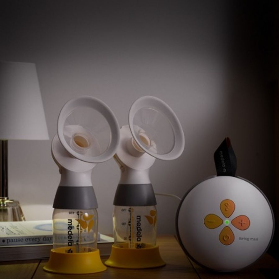 Swing Maxi Double Electric Breast Pump Clear Yellow Grey