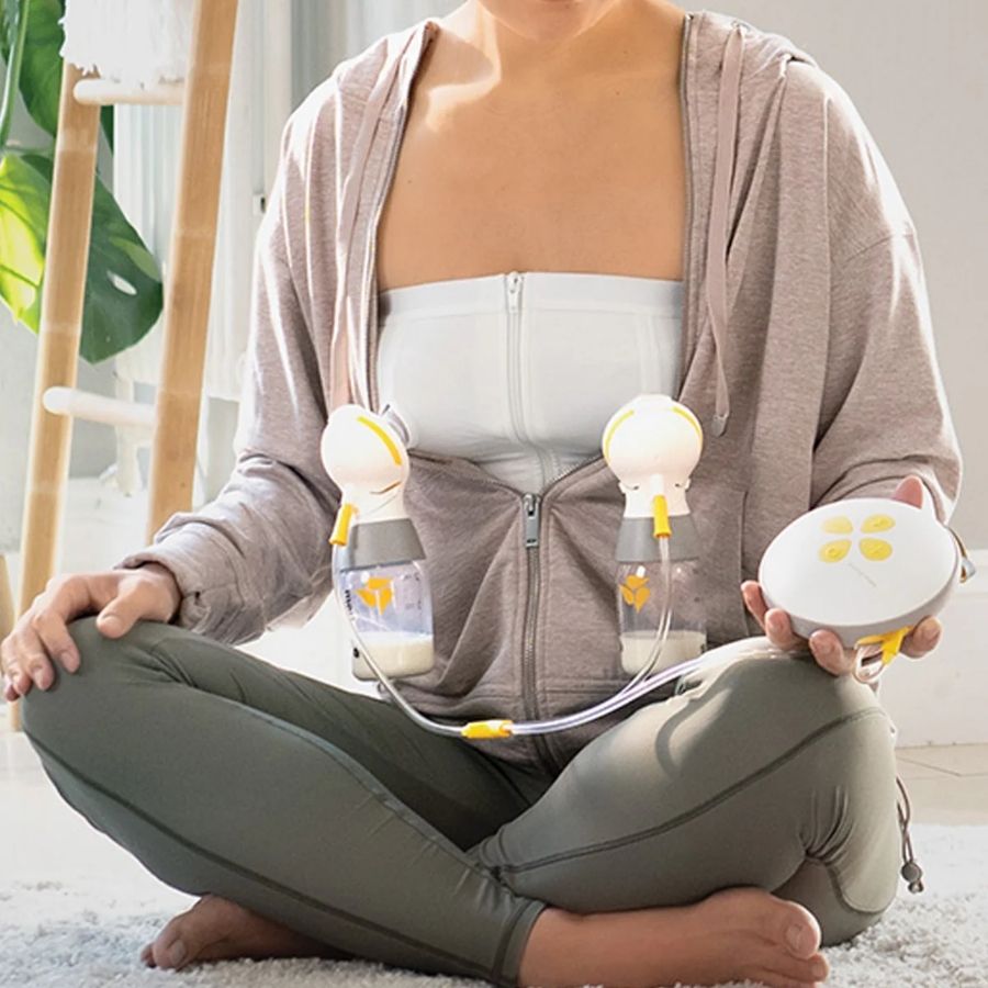 Swing Maxi Double Electric Breast Pump Clear Yellow Grey