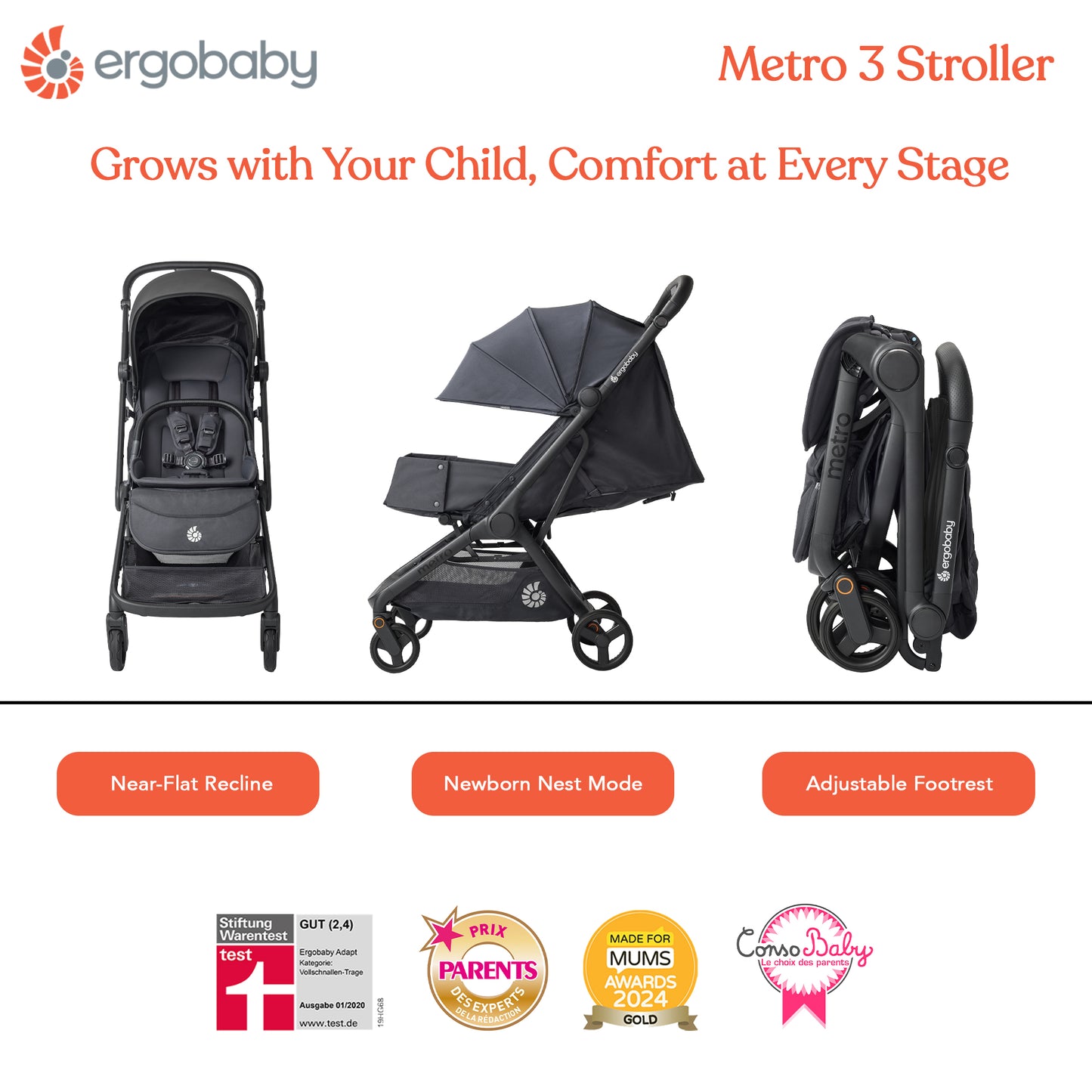Metro 3 Stroller EU Graphite Grey Exclusive