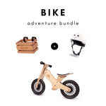 Natural Balance Bike Adventure Bundle (White Helmet + Crate Basket)