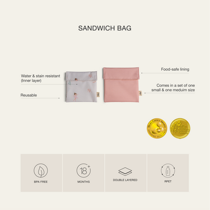 Reusable Sandwich Bag Set Of 2