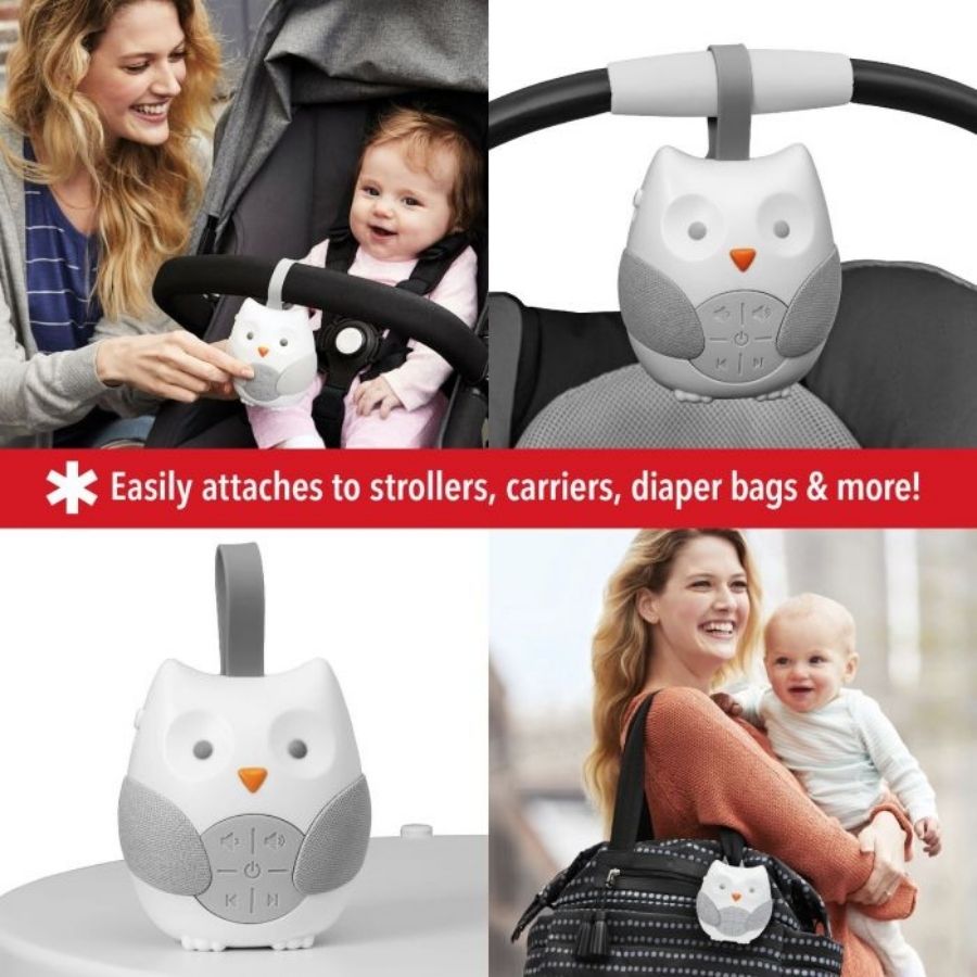 Skip Hop S&G Portable Baby Soother Owl White Grey