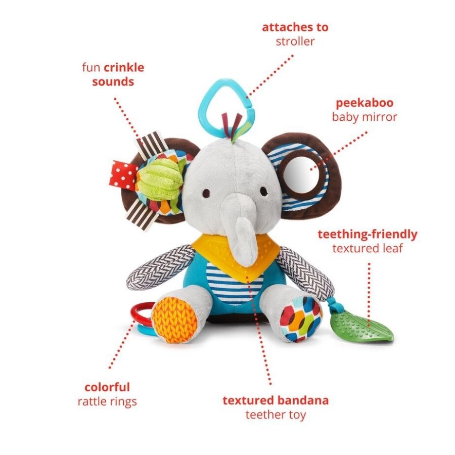 Skip Hop Bandana Buddies Activity Toy Elephant Multi Color