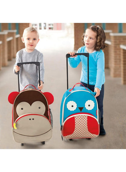 School Luggage Bag with Wheels - Zoo Style