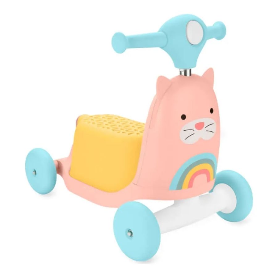 Skip Hop Zoo 3-in-1 RideOn Toy for Kids - Push-and-Ride Animal Walker Durable Toddler