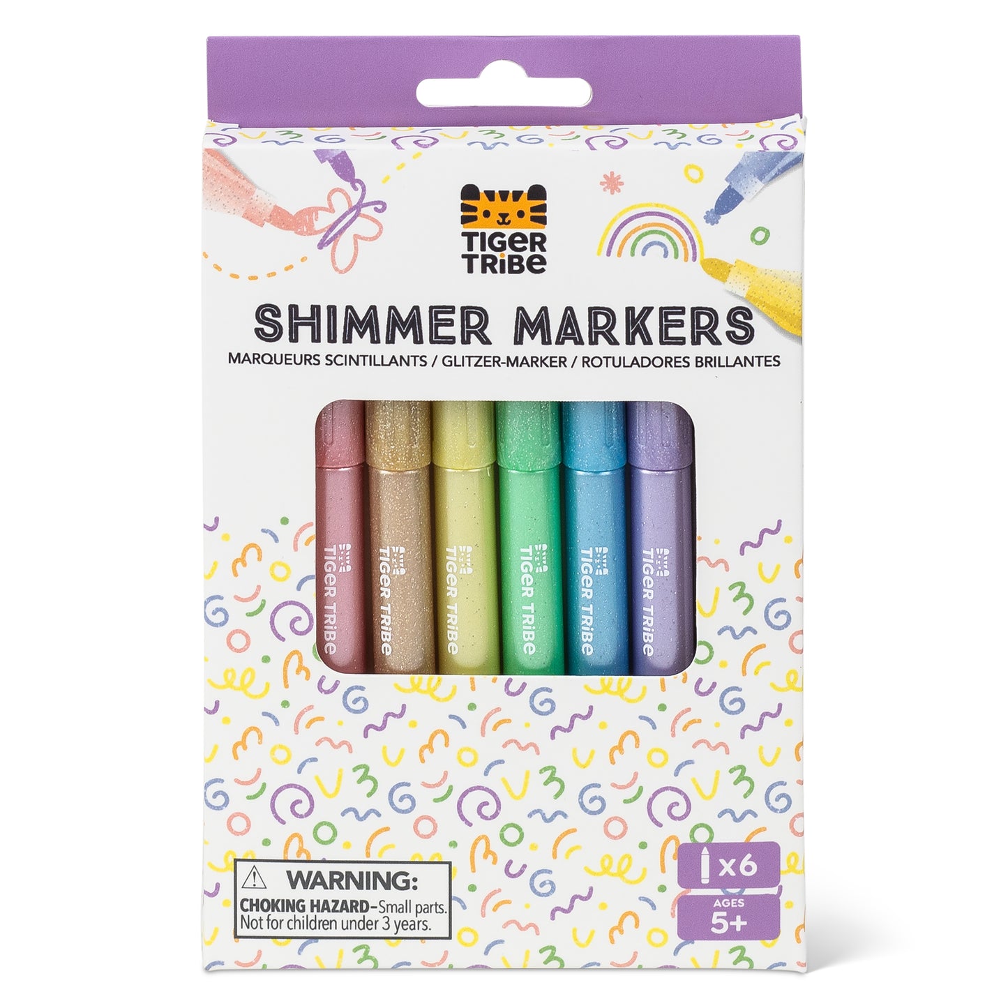 Tiger Tribe Shimmer Markers | Non-toxic | Quick-drying