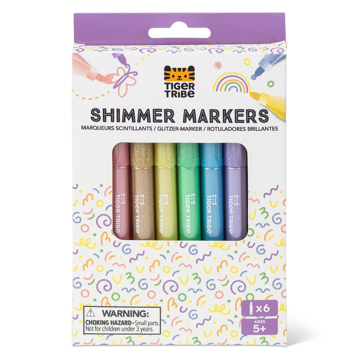 Tiger Tribe Shimmer Markers | Non-toxic | Quick-drying
