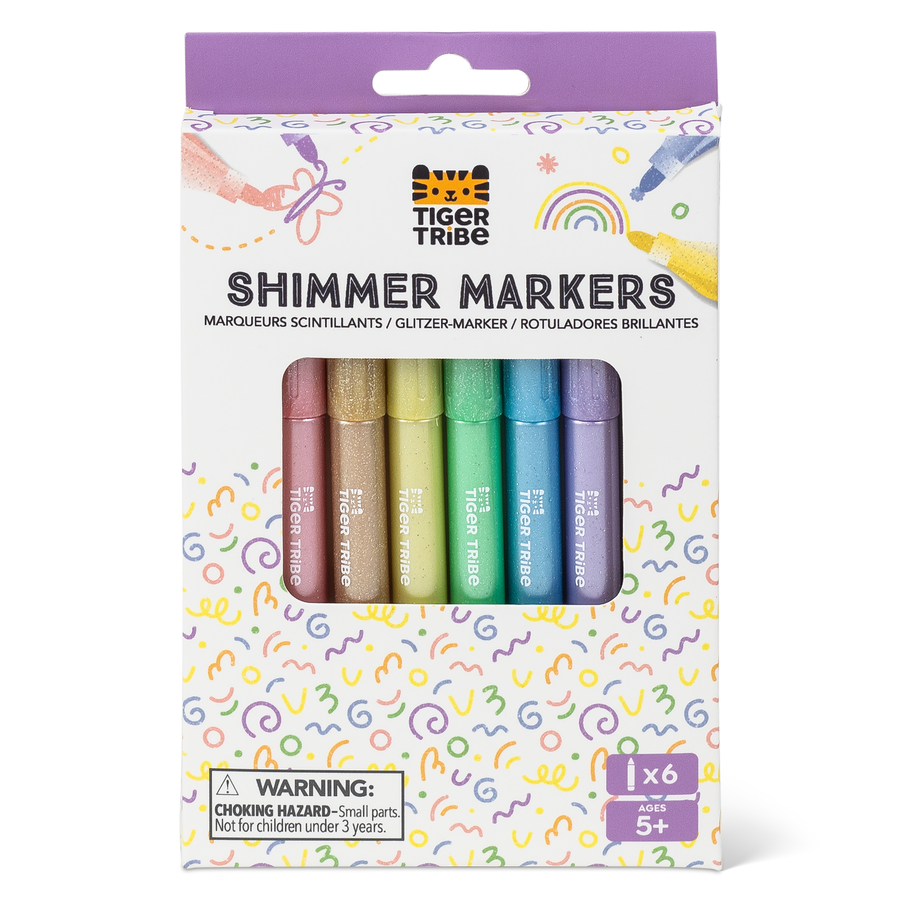 Tiger Tribe Shimmer Markers | Non-toxic | Quick-drying