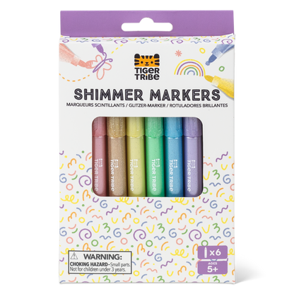 Tiger Tribe Shimmer Markers | Non-toxic | Quick-drying