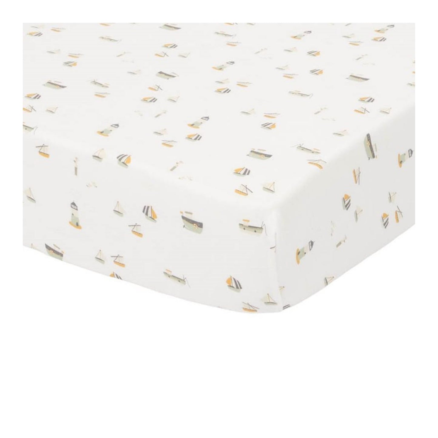 Buy Fitted Cot Sheet Sailors Bay White Online | Best Deals