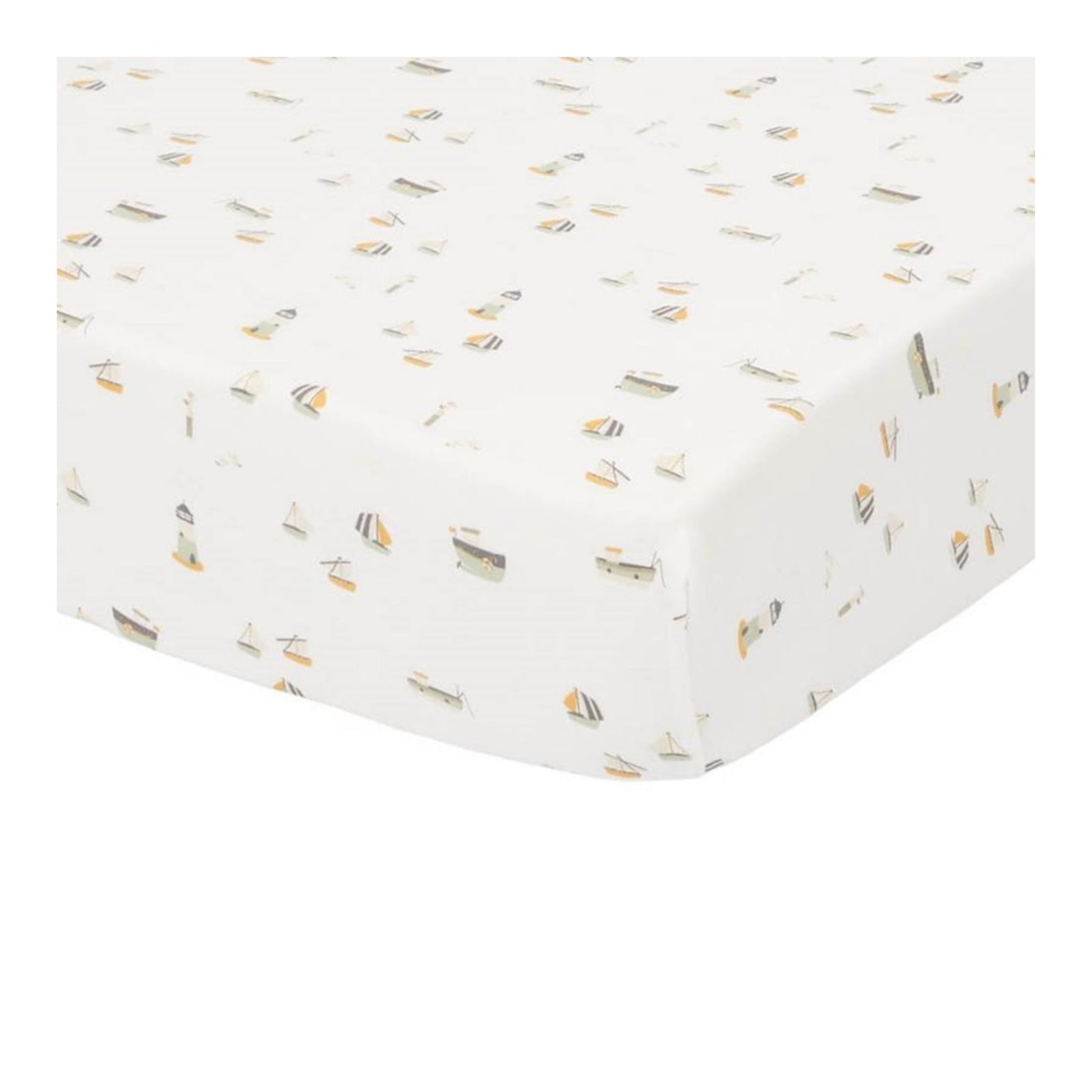 Buy Fitted Cot Sheet Sailors Bay White Online | Best Deals