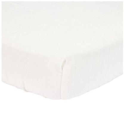 Fitted Cot Sheet Muslin Soft White - Perfect Blend of Softness