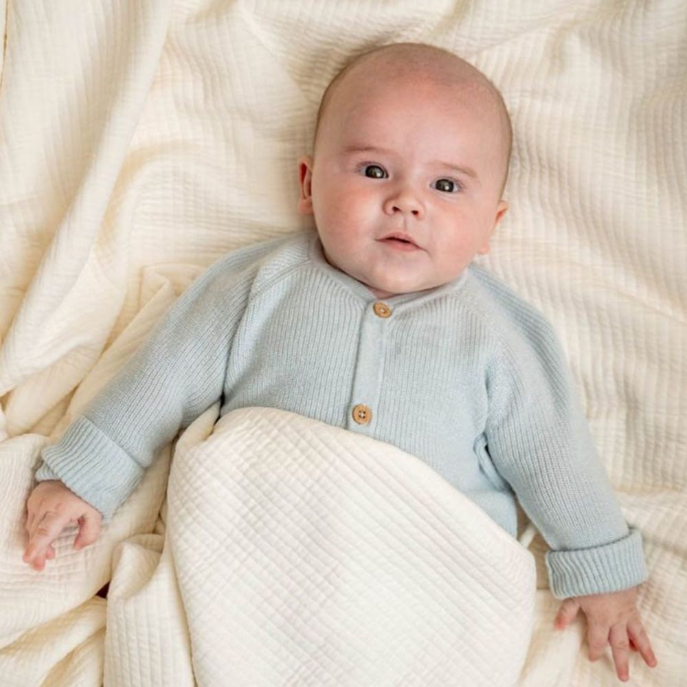 Fitted Cot Sheet Muslin Soft White 60x120cm